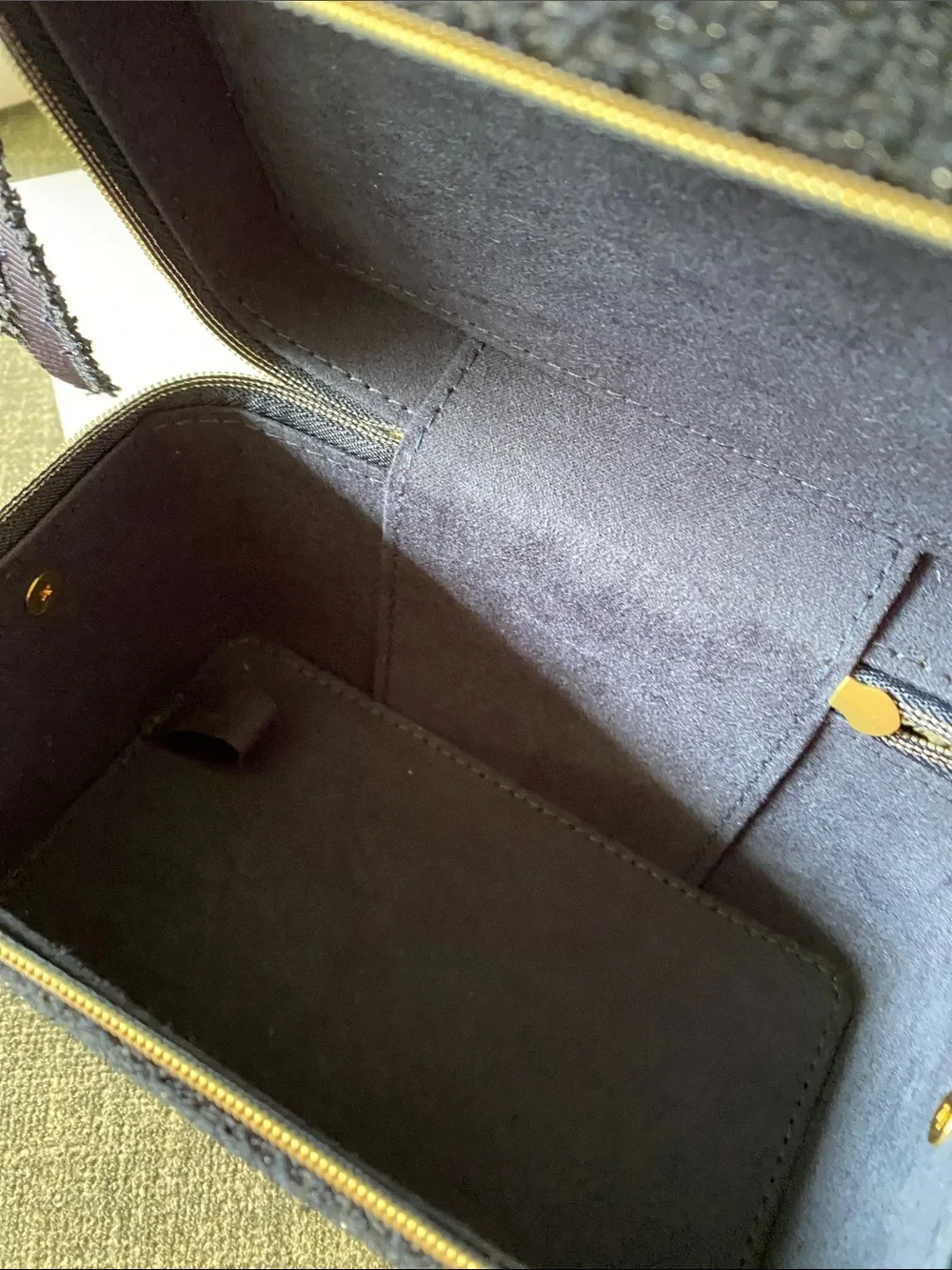 Chanel Navy and Gold Limited Edition Vanity Case